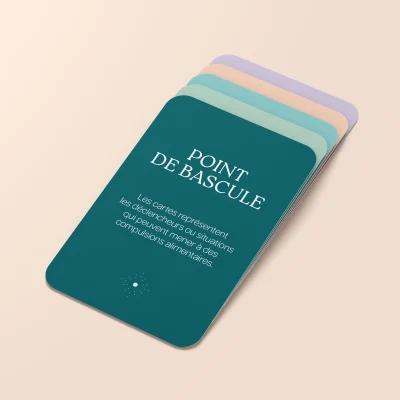 Cartes colorées de l’outil Manger ses émotions.